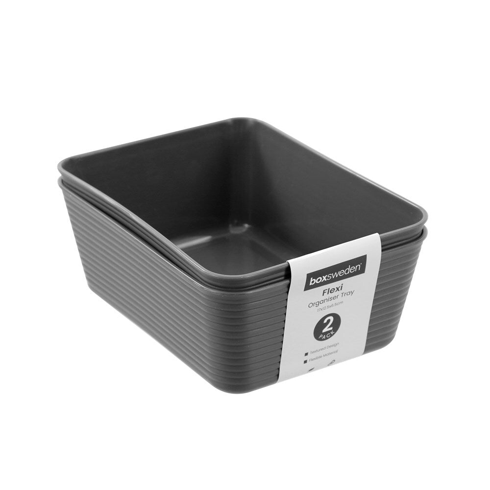 28589-2pk-boxsweden-flexible-17x12-5cm-organiser-tray-rectangle-storage-assorted