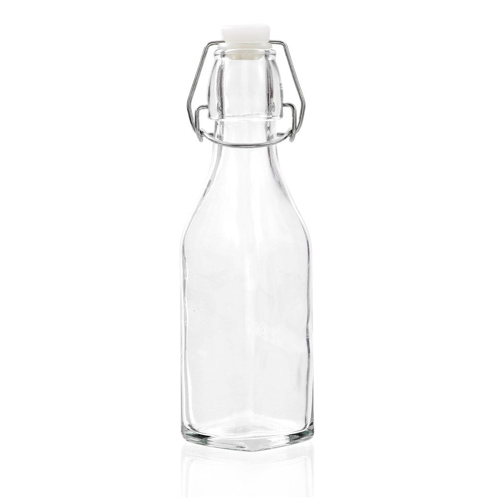 28695-lemon-lime-square-260ml-glass-bottle-w-clip-lid-clear