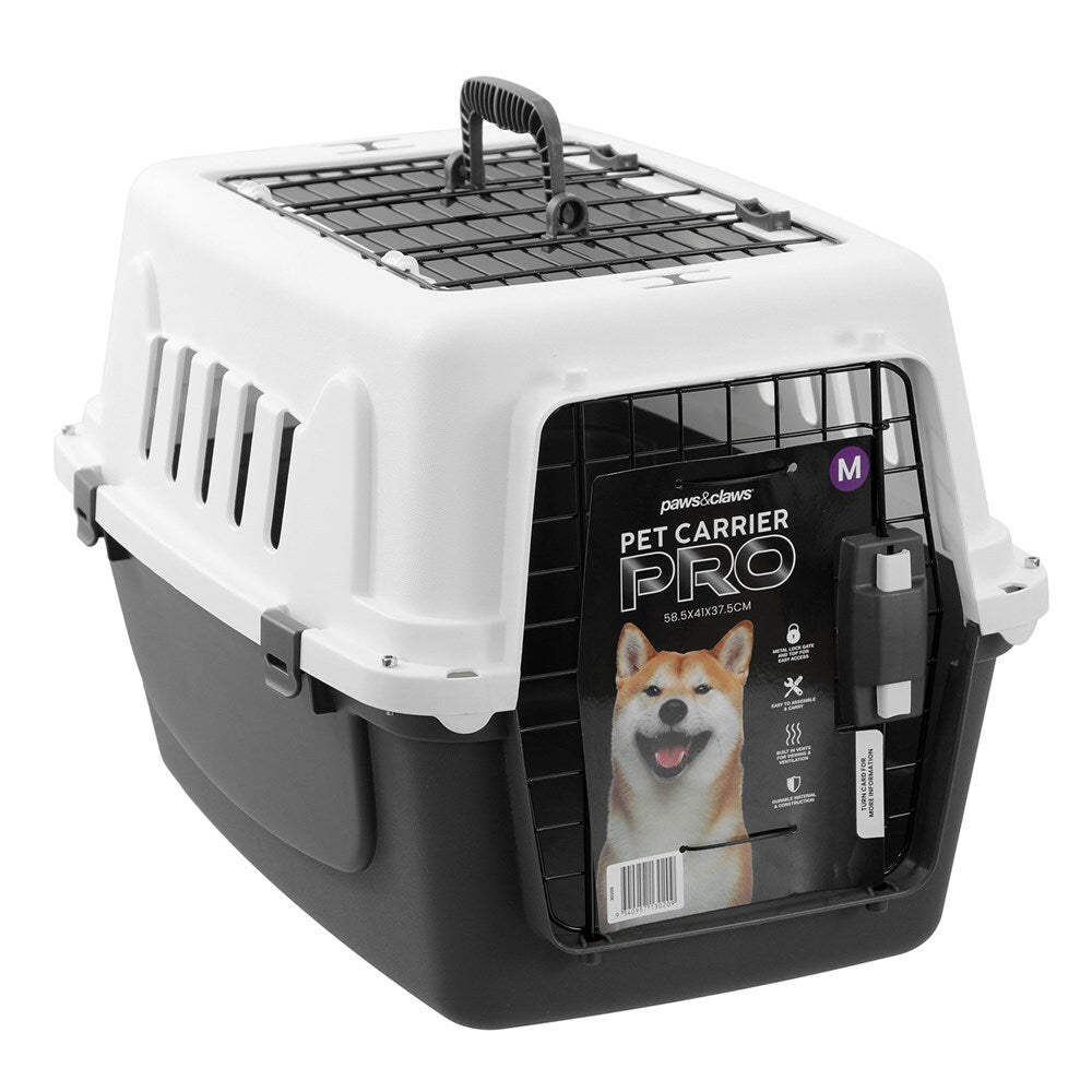 30209-paws-claws-58-5cm-pet-carrier-w-metal-door-medium