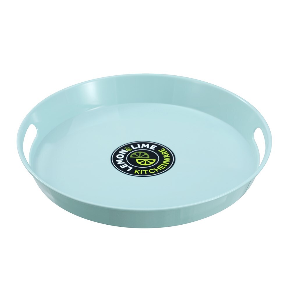 30230-lemon-lime-38cm-handled-melamine-serving-tray-round-large-assorted