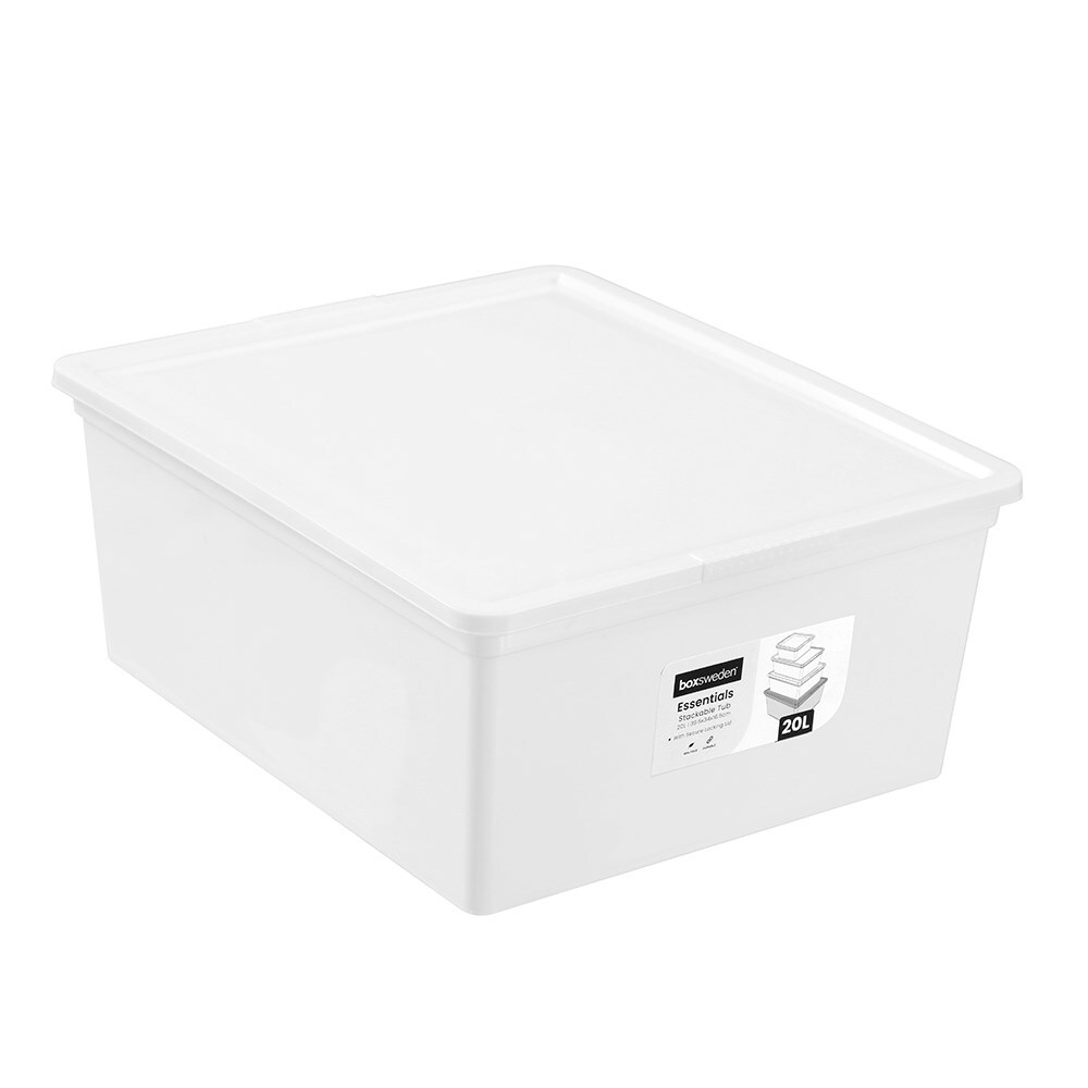 30414-boxsweden-20l-39cm-essentials-stackable-tub-assorted