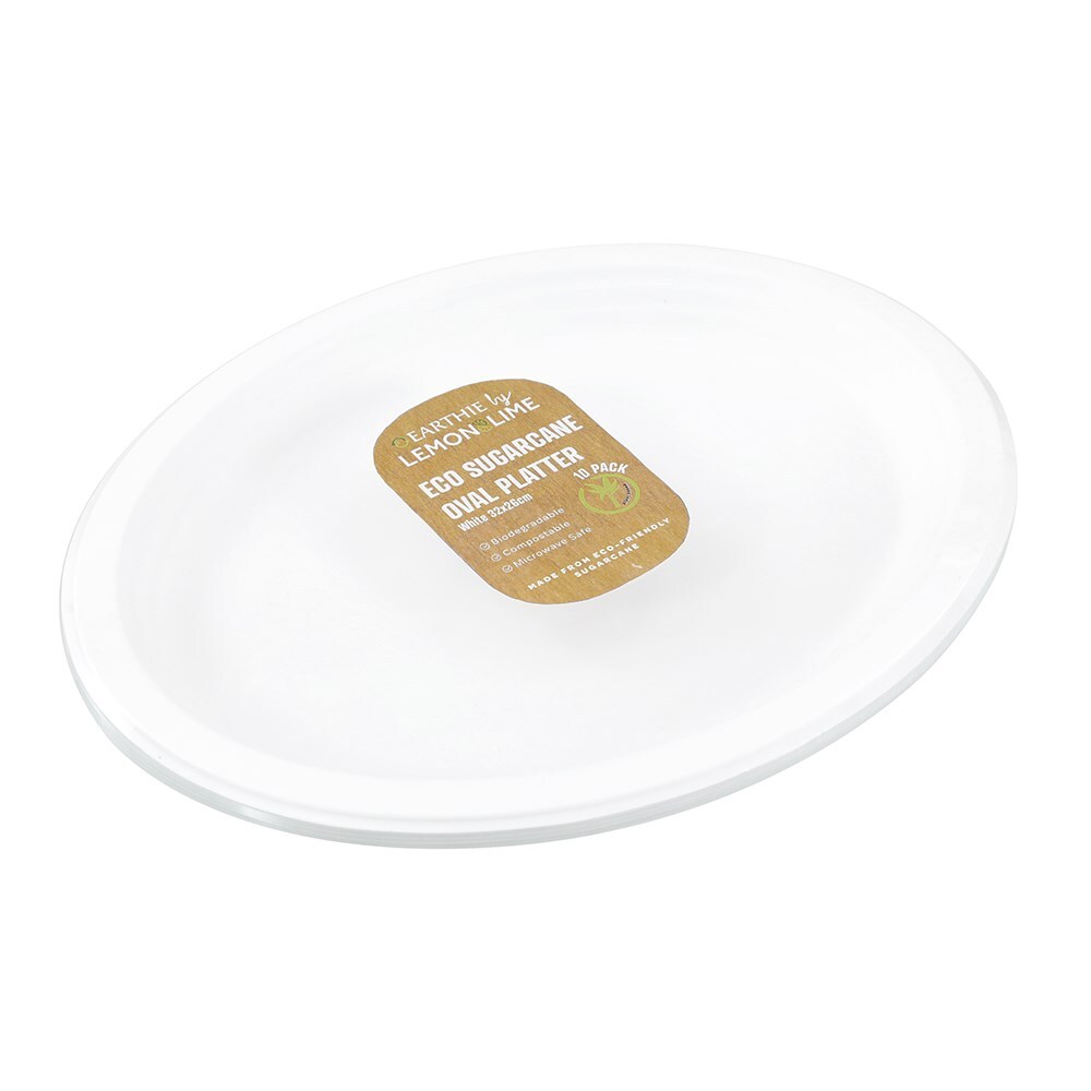 31077-10pk-lemon-lime-26x32cm-eco-sugarcane-oval-platter-white