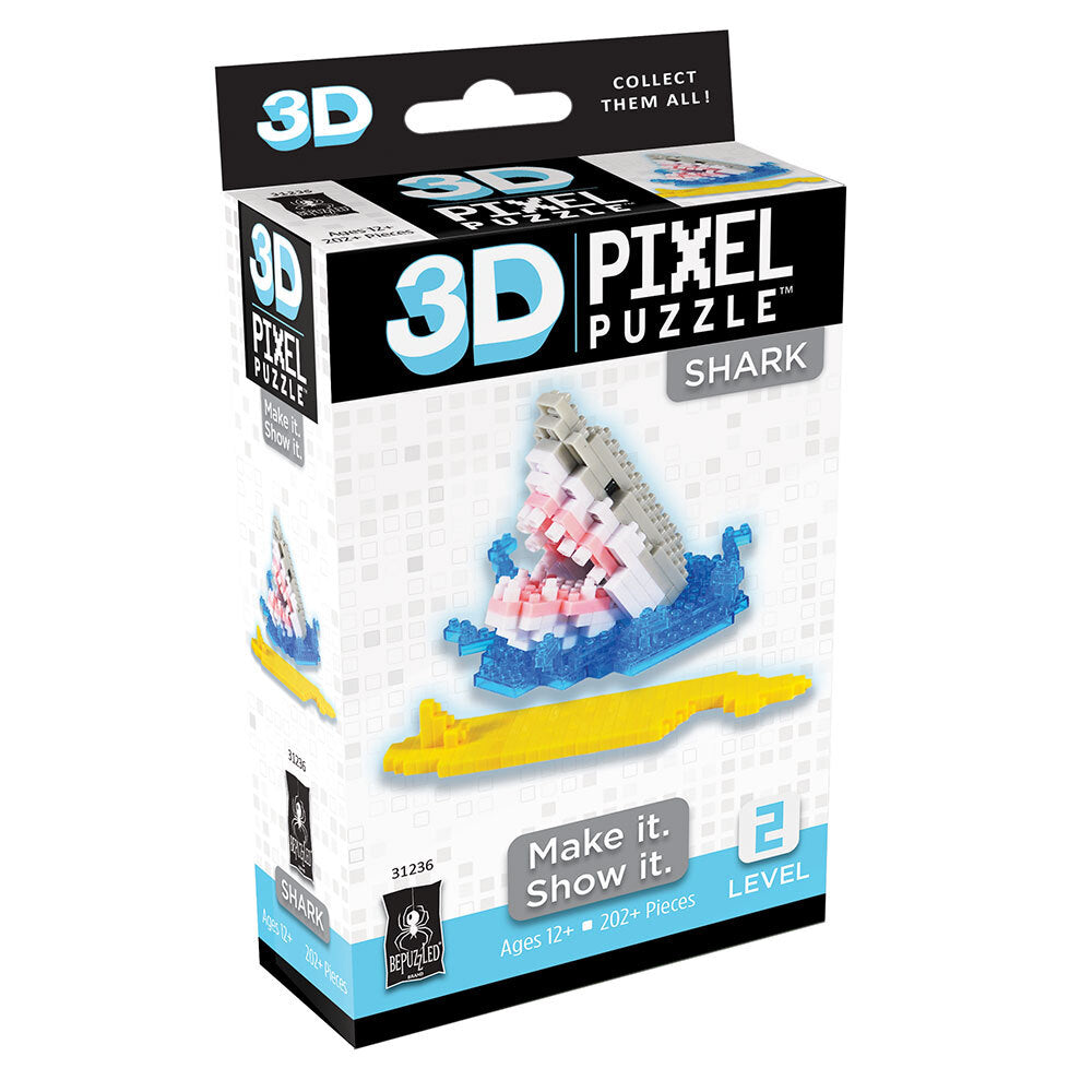 31236-bepuzzled-3d-pixel-puzzle-shark