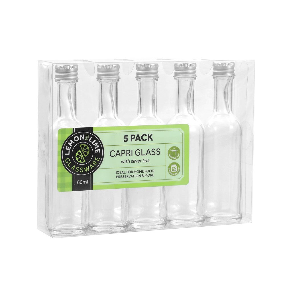31374-5pk-lemon-lime-60ml-long-neck-mini-bottle-capri-glass-w-silver-lid