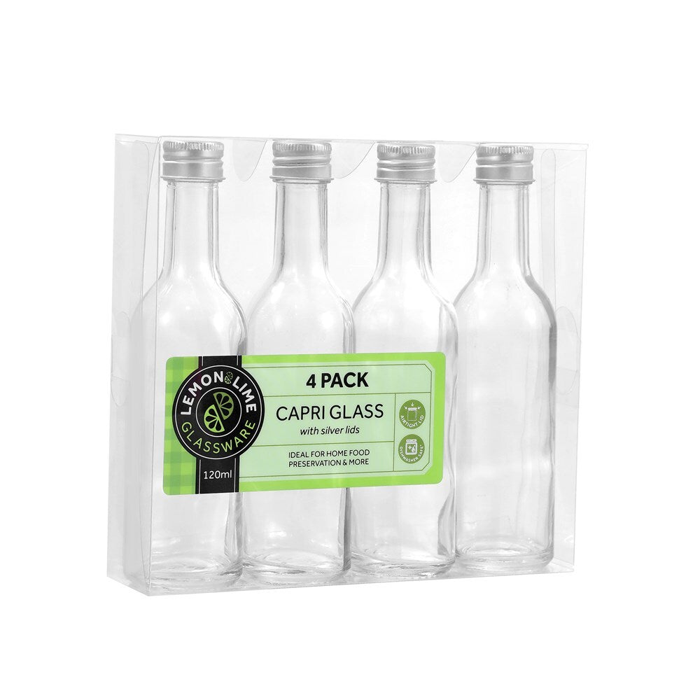 31381-4pk-lemon-lime-120ml-long-neck-mini-bottle-capri-glass-w-silver-lid