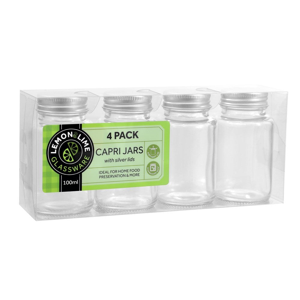 31404-4pk-lemon-lime-100ml-mini-round-jar-capri-glass-w-silver-lid