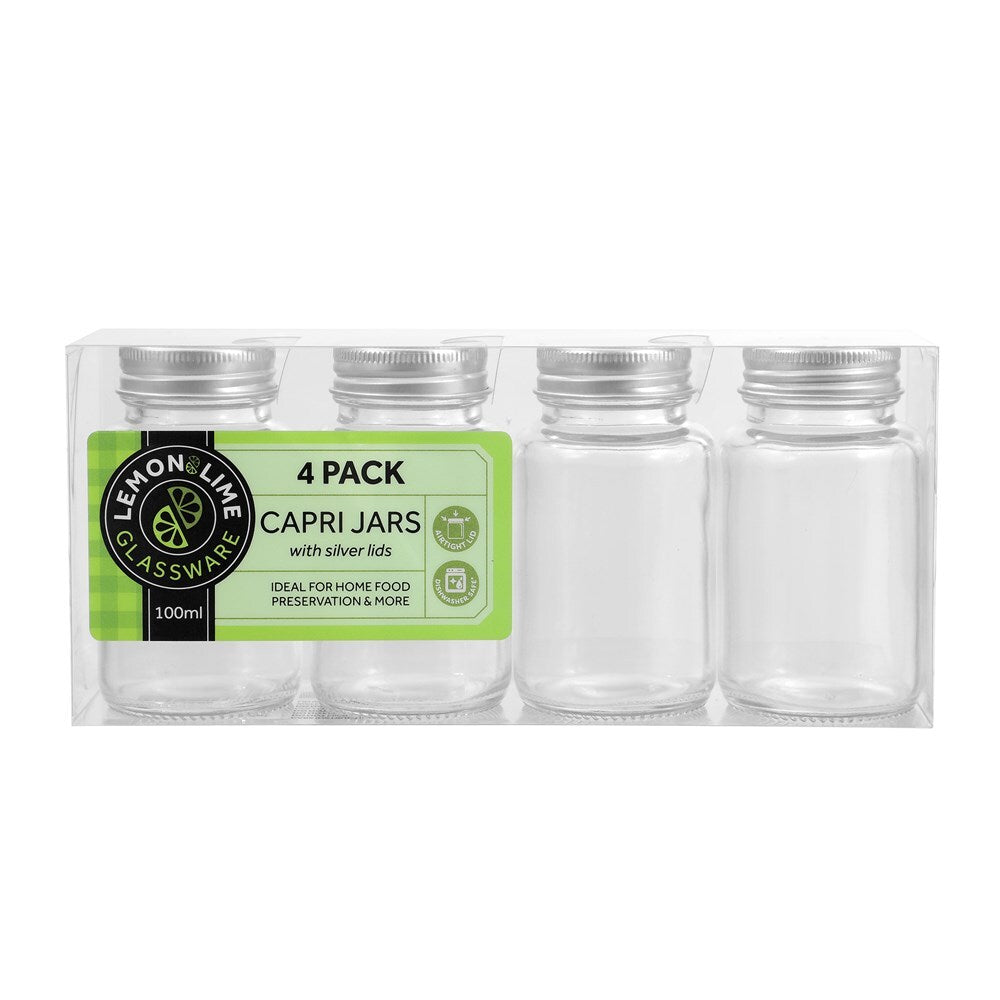 31404-4pk-lemon-lime-100ml-mini-round-jar-capri-glass-w-silver-lid