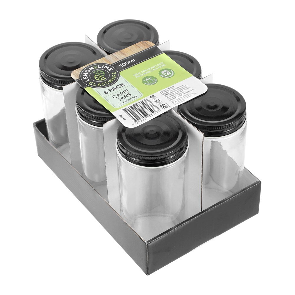31473-6pk-lemon-lime-500ml-preserve-jar-capri-glass-w-black-lid