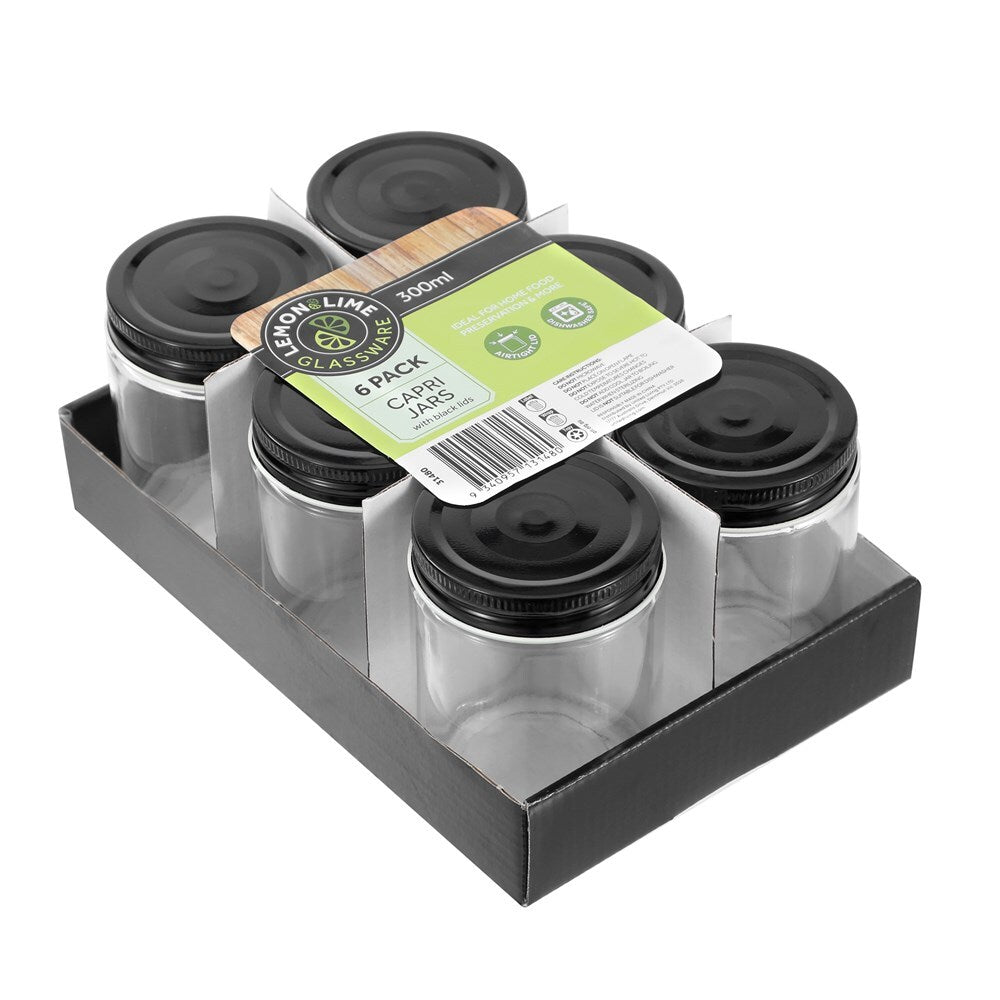 31480-6pk-lemon-lime-300ml-preserve-jar-capri-glass-w-black-lid