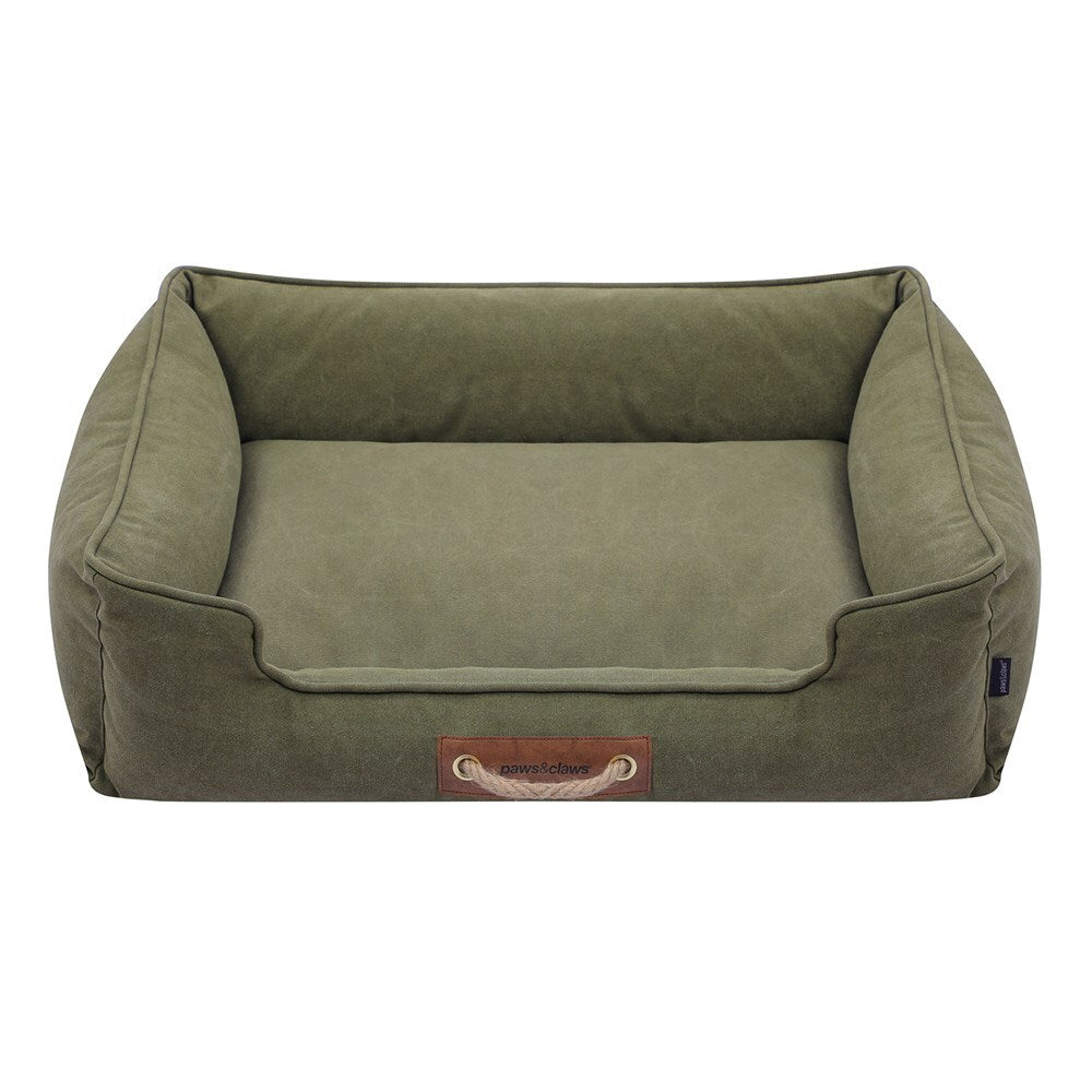 33668-paws-claws-lighthouse-80cm-heavy-canvas-walled-pet-bed-lrg-olive-cotton