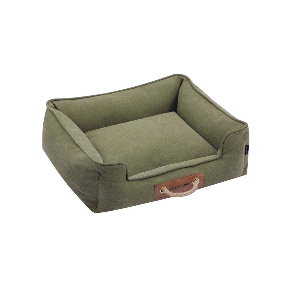 33675-paws-claws-lighthouse-60cm-heavy-canvas-walled-pet-bed-med-olive-cotton