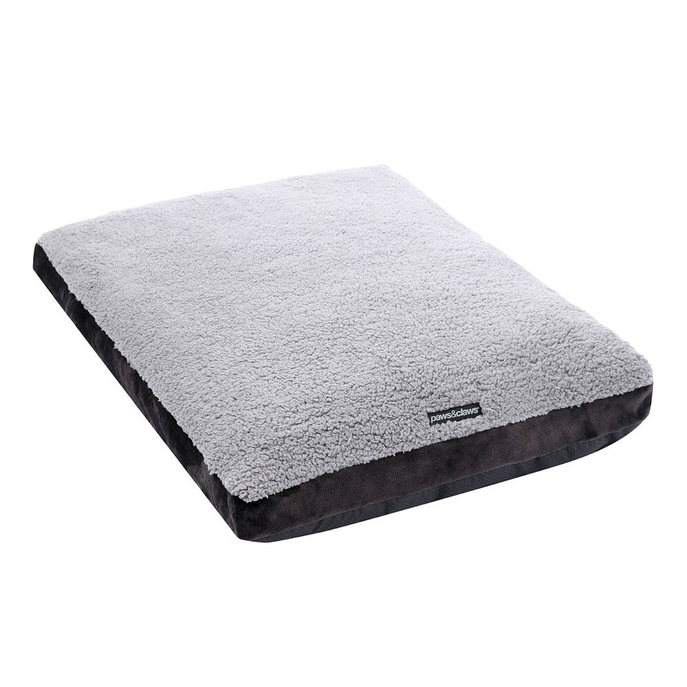 33699-paws-claws-primo-plush-90cm-pet-mattress-bed-medium-grey-charcoal