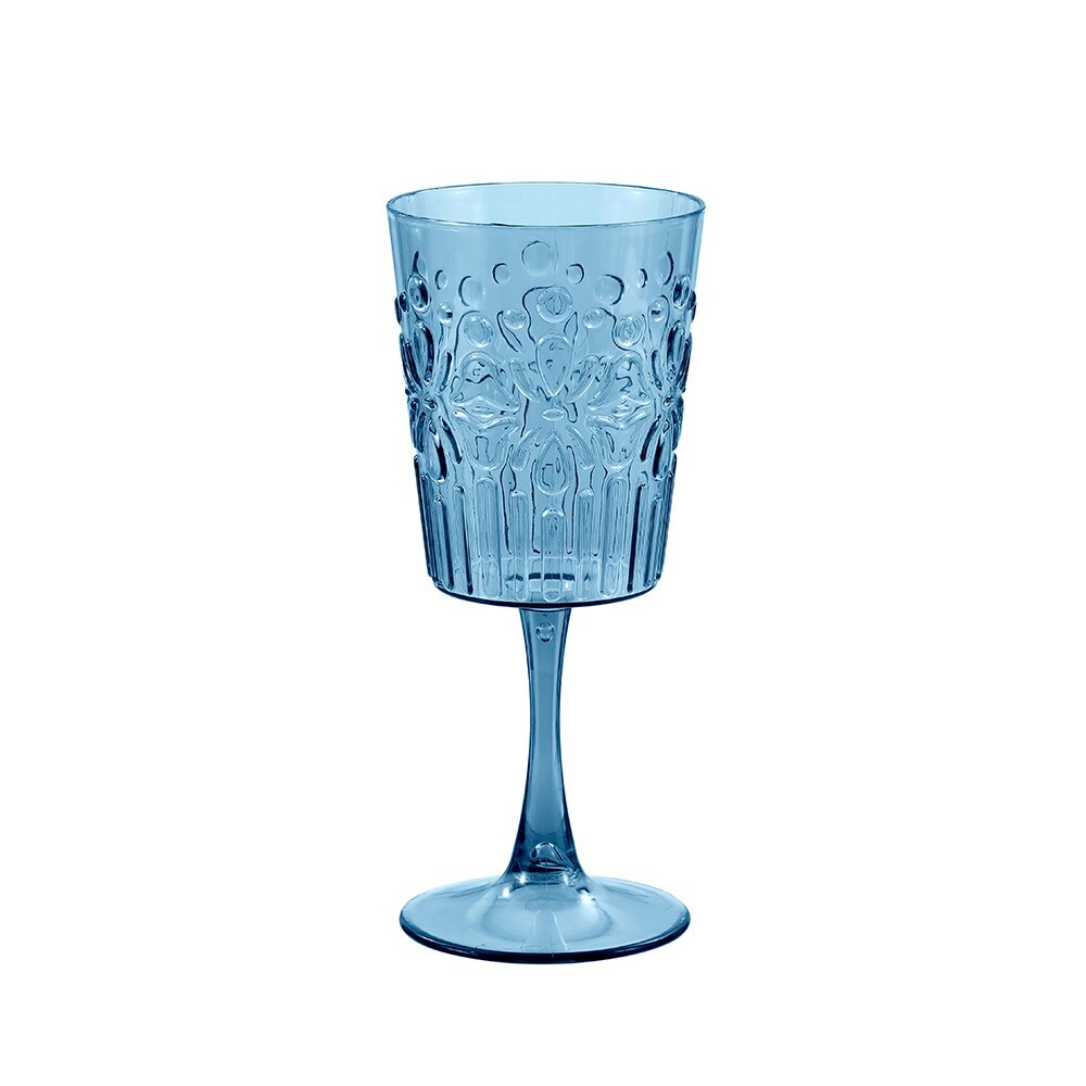 34771-lemon-lime-floral-deco-390ml-plastic-wine-goblet-assorted