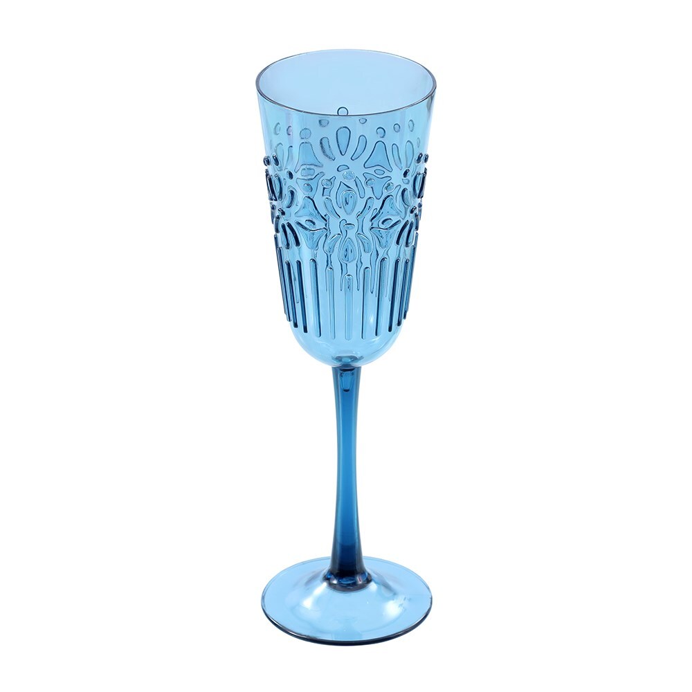 34788-lemon-lime-floral-deco-320ml-plastic-champagne-goblet-assorted