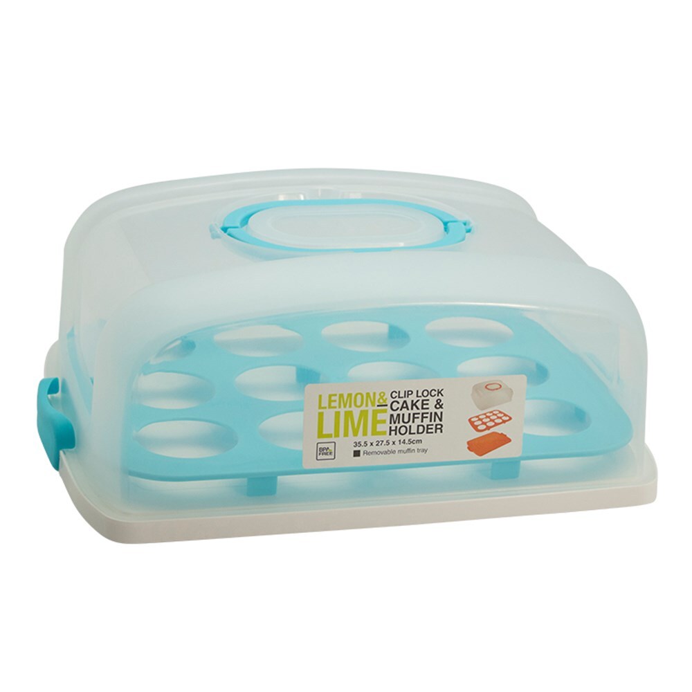 43462-lemon-lime-cake-holder-and-muffin-tray-rectangle-37-5x28cm-assorted