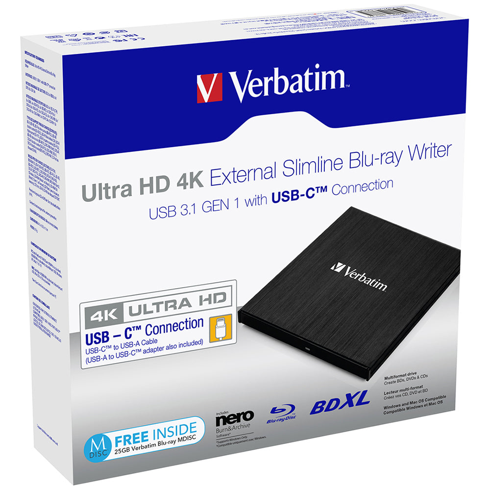 43888-verbatim-usb-3-1-usb-c-external-slimline-blu-ray-writer-for-pc-mac