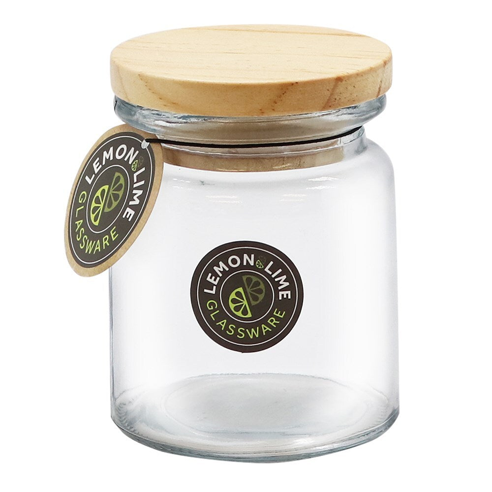 45169-lemon-lime-glass-jar-with-wooden-lid-250ml-10-5cm-x-8-5cm