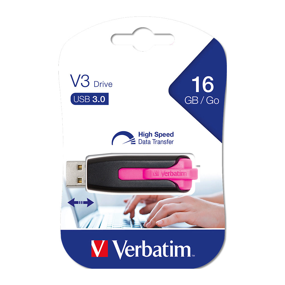 49178-verbatim-storengo-v3-16gb-usb-3-0-stick-drive-hot-pink