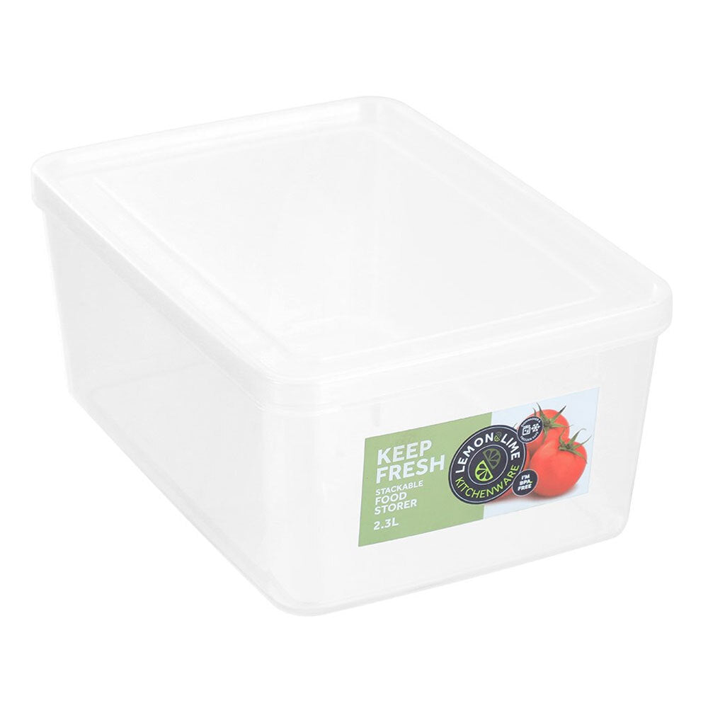 61084-lemon-lime-keep-fresh-2-3l-21cm-food-container-clear