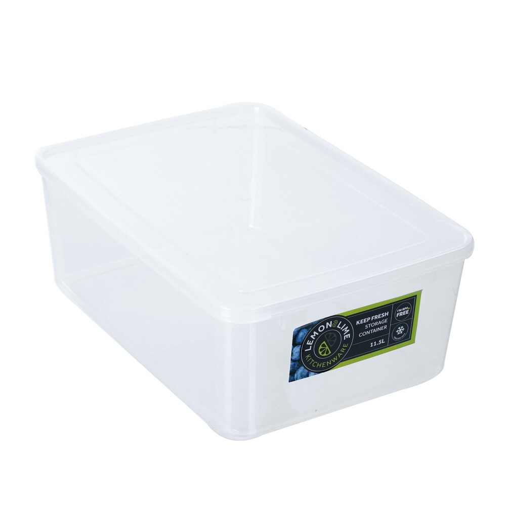 61121-lemon-lime-keep-fresh-11-5l-36cm-rectangle-food-container