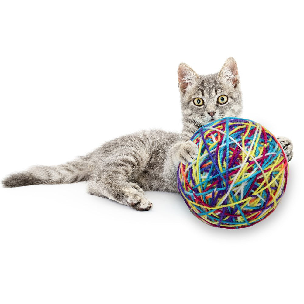 61909-paws-and-claws-9cm-cat-toy-wool-ball-w-rattle