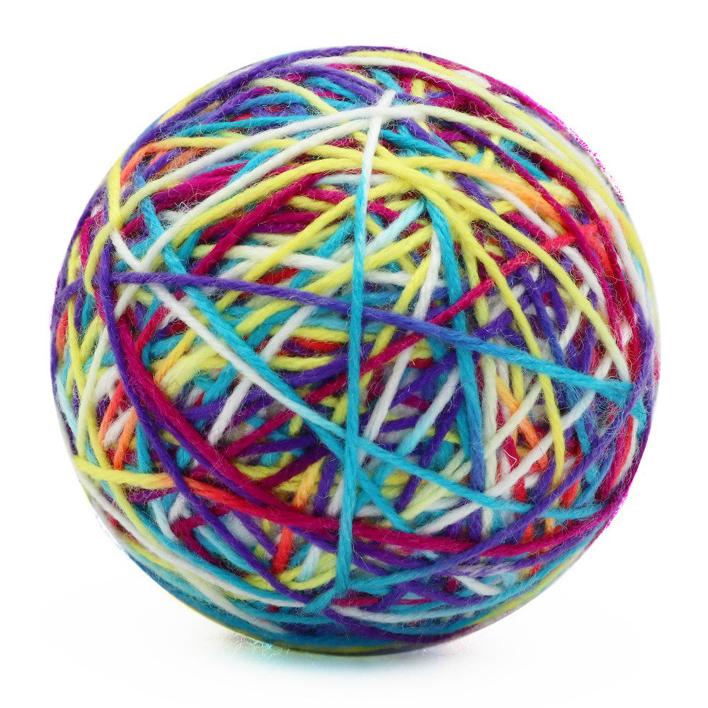 61909-paws-and-claws-9cm-cat-toy-wool-ball-w-rattle