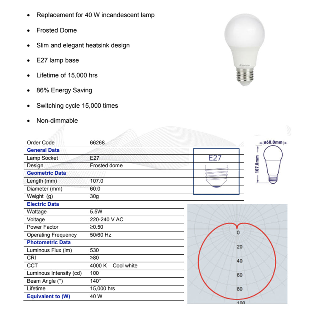 66268-verbatim-e27-screw-cool-white-classic-a-light-globe-bulb-5-5w-510lm-4000k