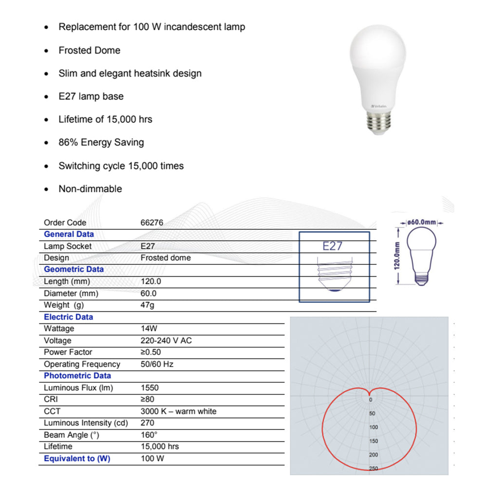 66276-verbatim-e27-screw-warm-white-classic-a-light-globe-bulb-14w-1550lm-3000k