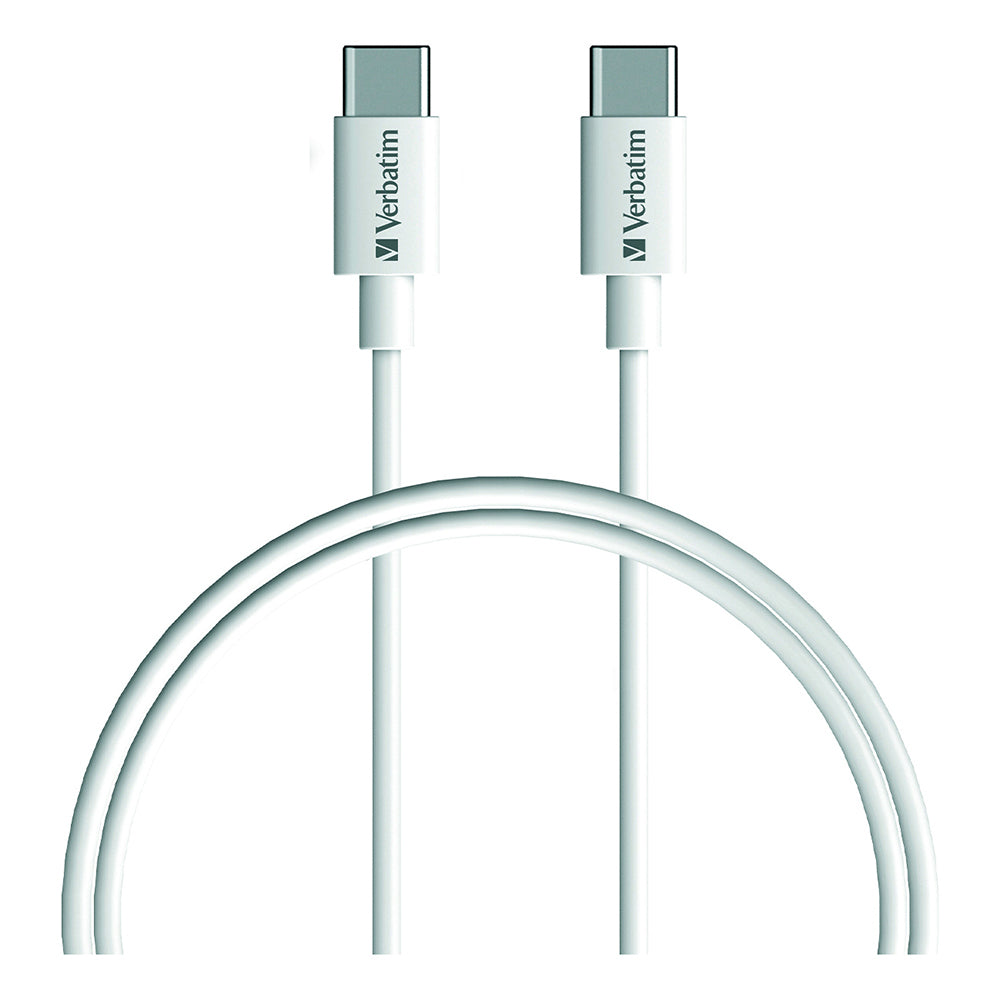 66586-verbatim-charge-sync-usb-c-to-usb-c-cable-1m-white