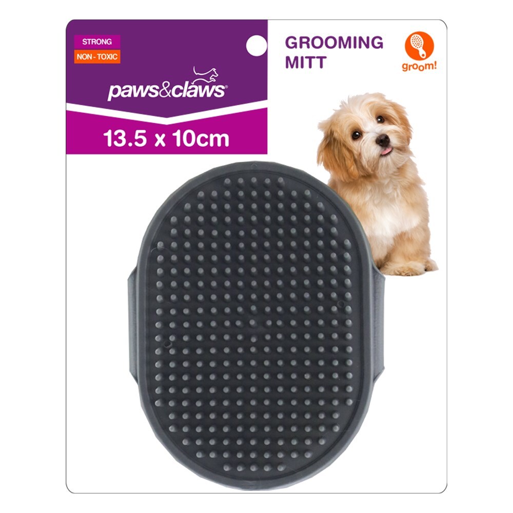 79522-paws-claws-grooming-mitt-rubber-13-5x10cm-grey