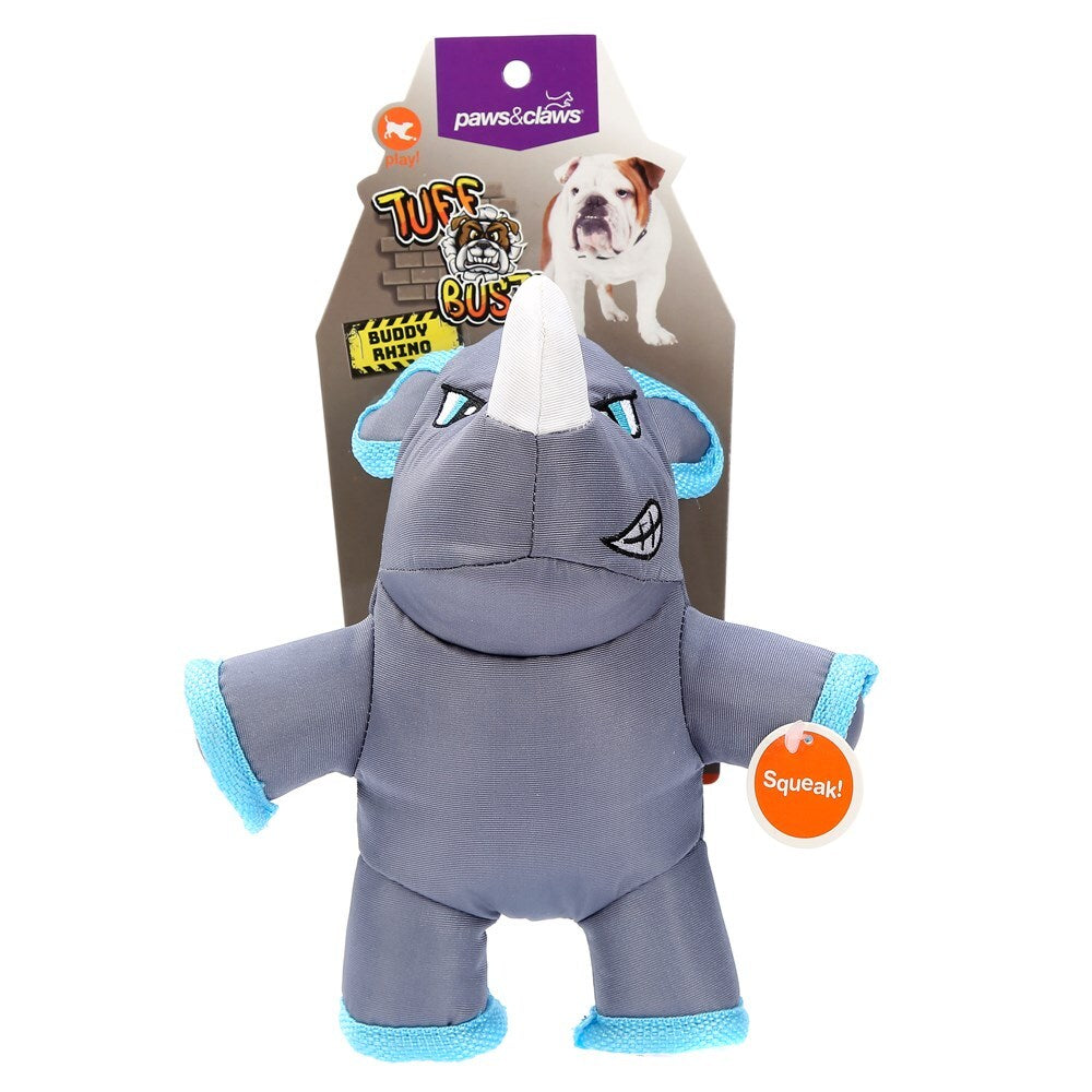 79973-paws-claws-tuff-busta-buddy-rhino-21x17x12cm