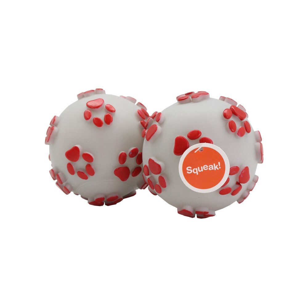 80139-2pk-paws-claws-paw-print-ball-vinyl-10cm-assorted