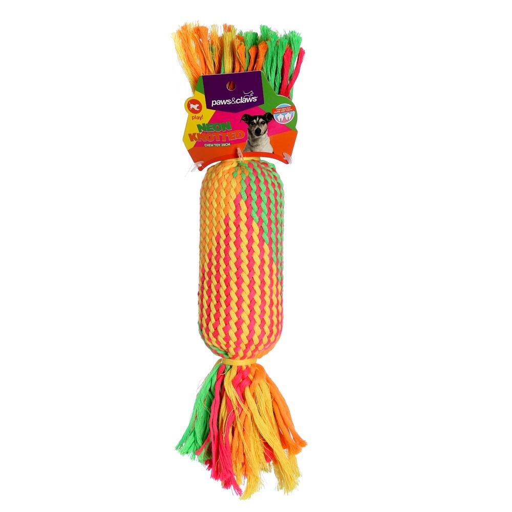 80153-paws-claws-neon-knotted-rope-baton-toy-28x5cm