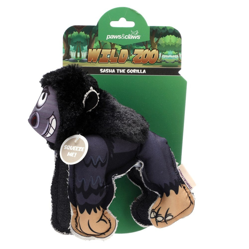 81518-paws-claws-24cm-wild-zoo-animalz-oxford-dog-pet-toy-assorted