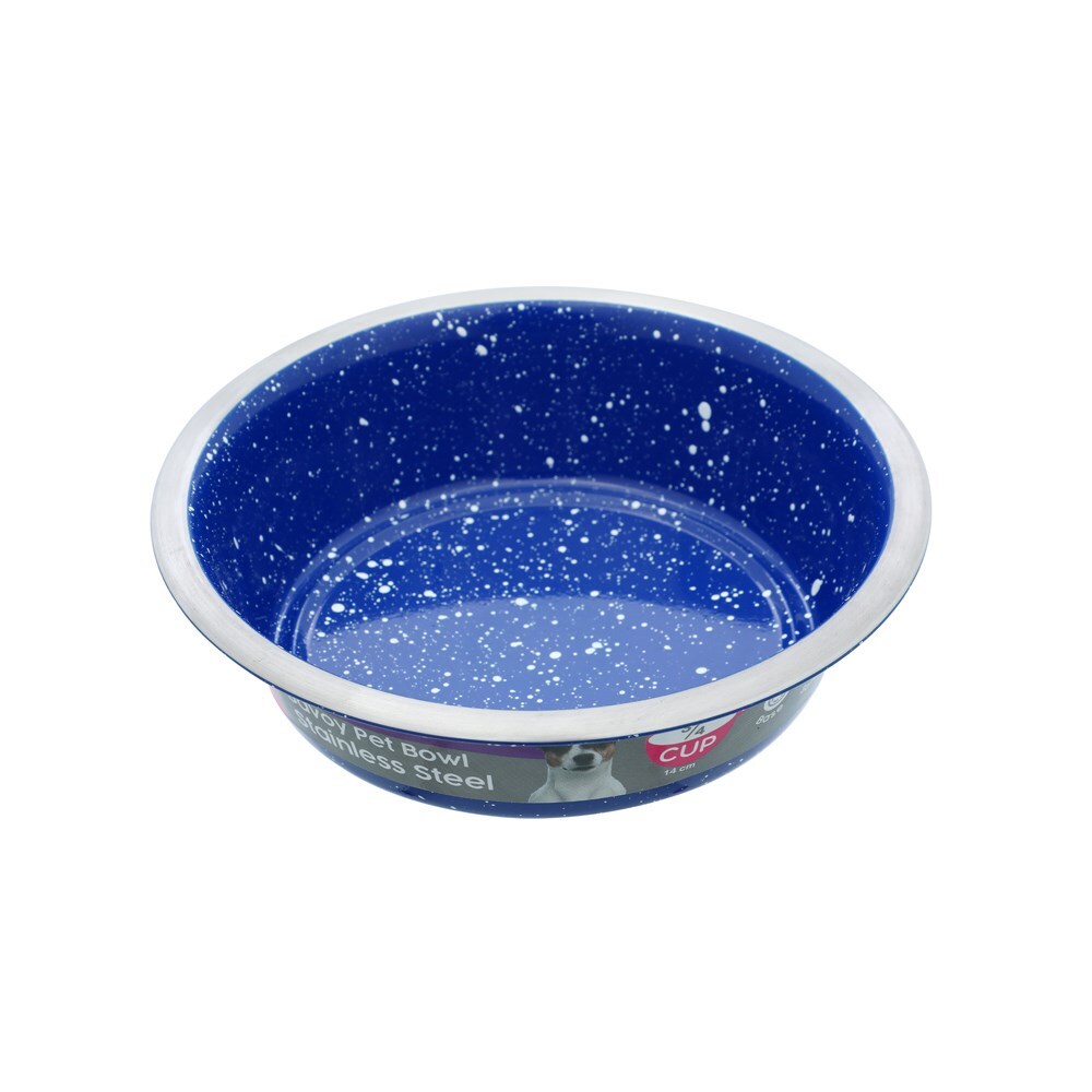 82072-paws-claws-savoy-s-steel-pet-bowl-400ml-12-5x4cm-assorted
