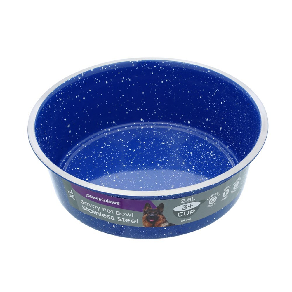 82102-paws-claws-savoy-s-steel-pet-bowl-2-6l-23x7-5cm-assorted
