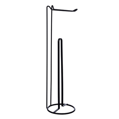 Boxsweden 54cm Wire Toilet Roll Dispenser Stand - Black