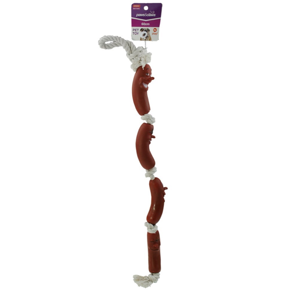 85141-paws-claws-60cm-sausage-chain-of-4-snags-pet-toy