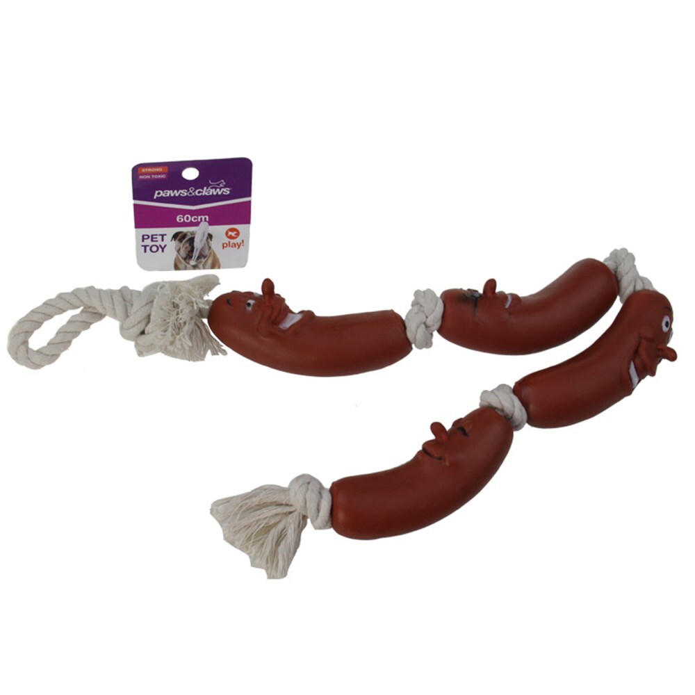 85141-paws-claws-60cm-sausage-chain-of-4-snags-pet-toy