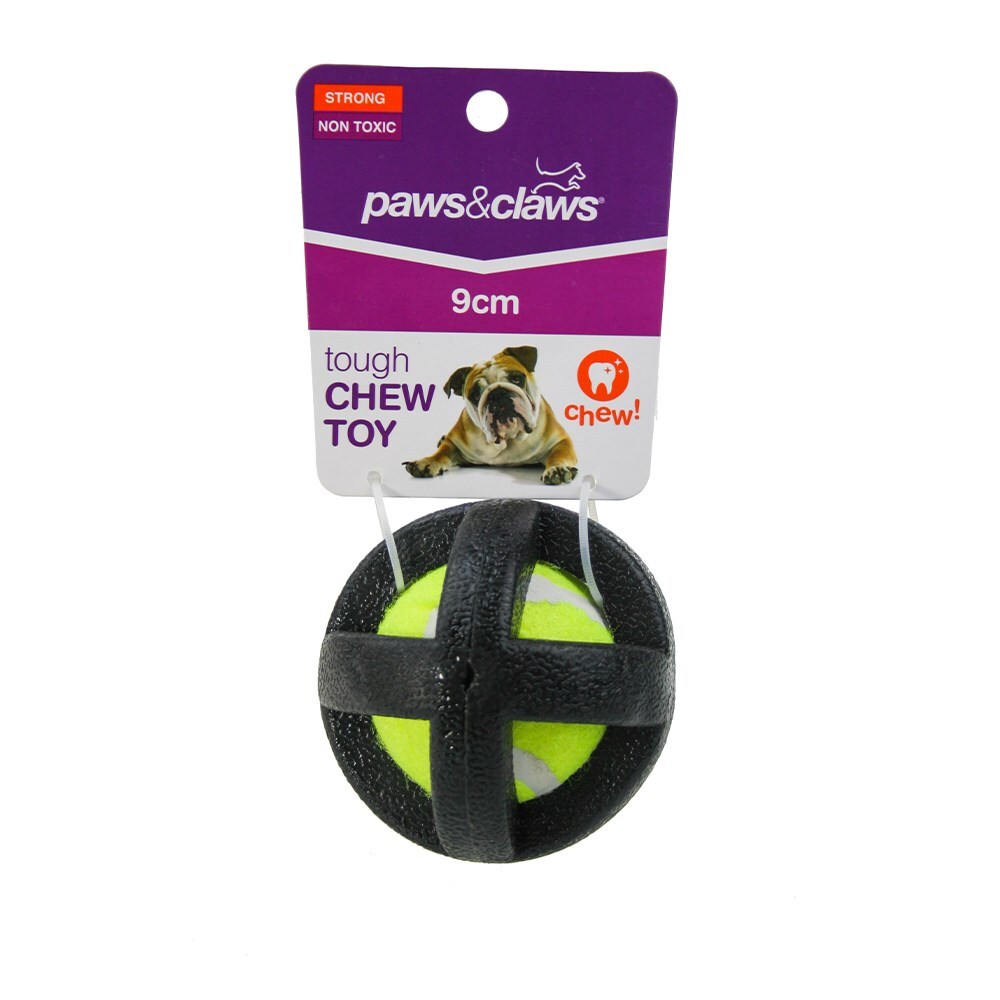 85226-paws-claws-tpr-felt-ball-pet-toy-8cm-assorted