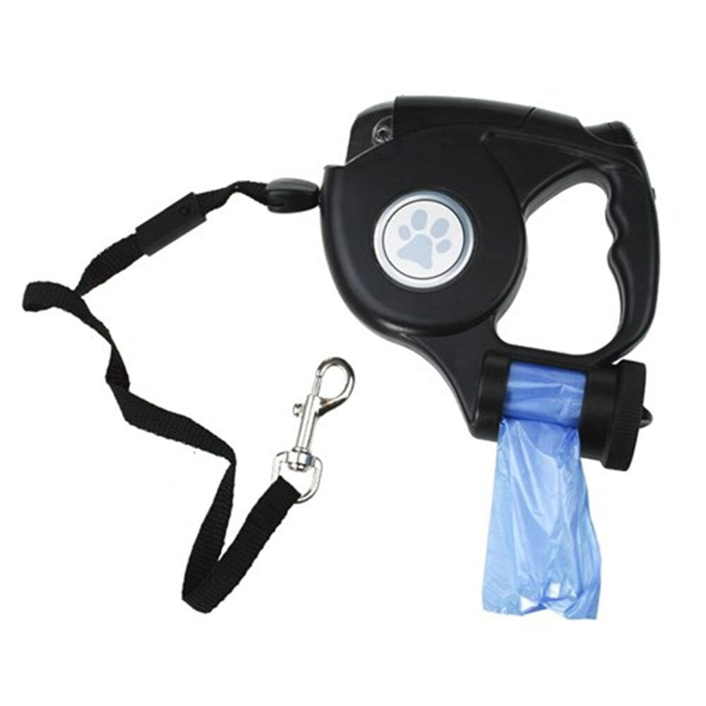 85271-paws-claws-5m-3-in1-retractable-lead-w-led-light-bag-dispenser