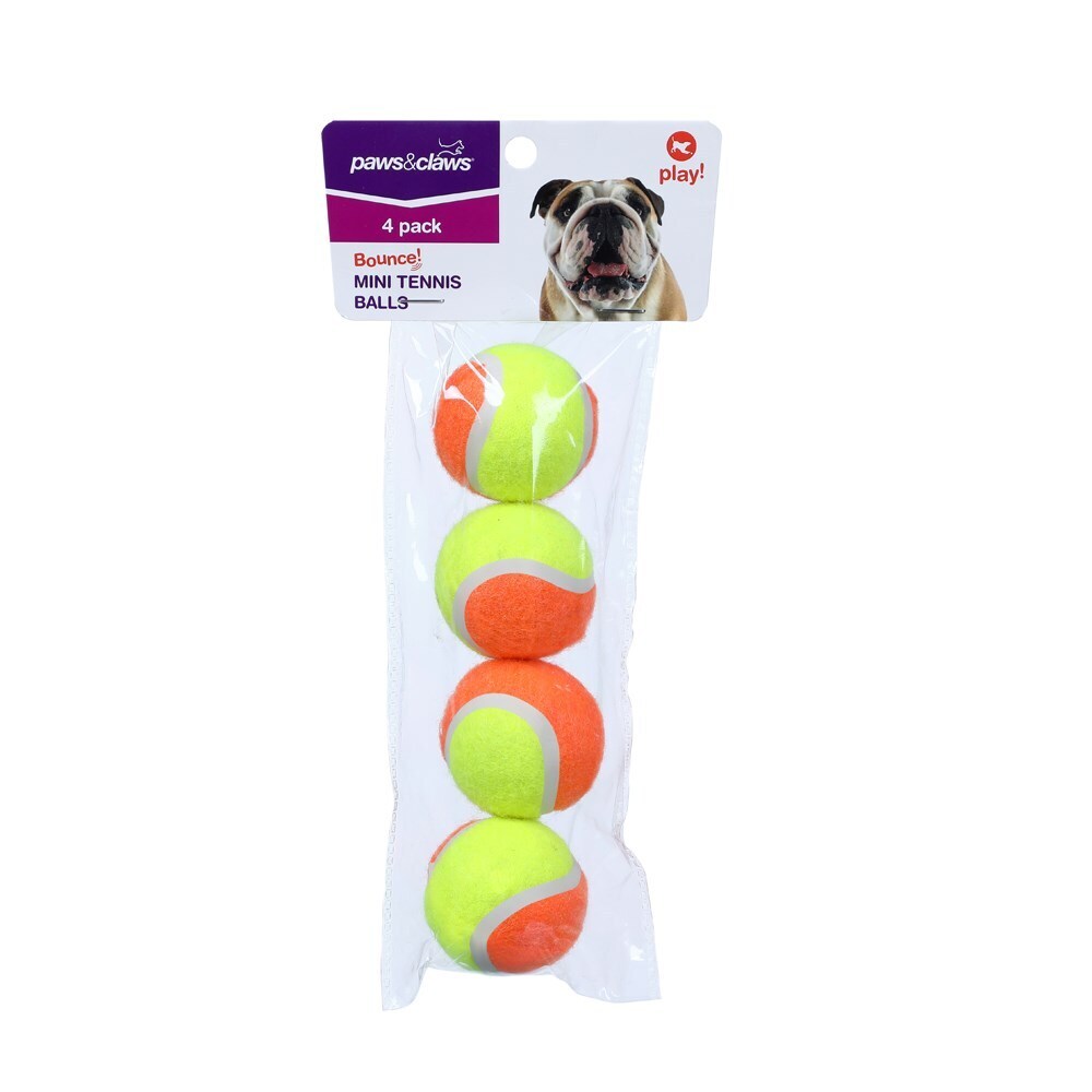 85301-4pk-paws-claws-mini-tennis-ball-4cm-assorted