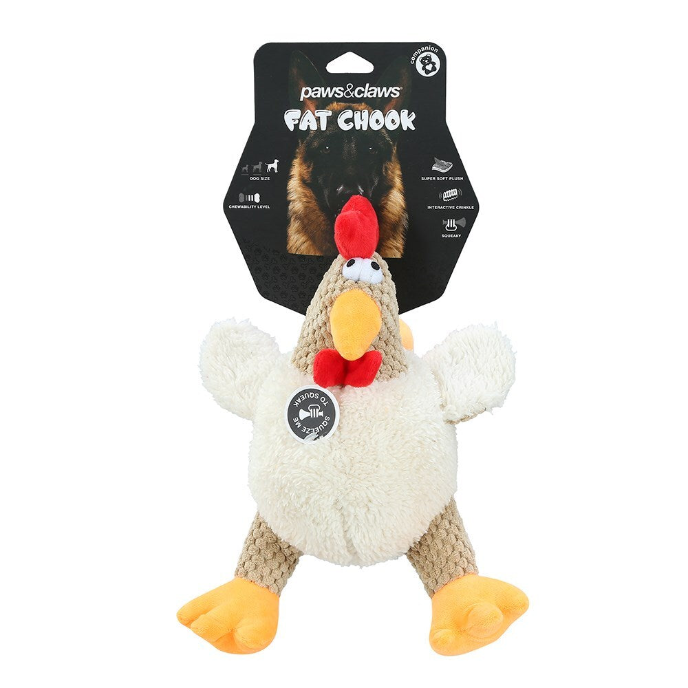 88951-paws-n-claws-pet-fat-chook-soft-plush-28cm-toy-w-built-in-squeaker