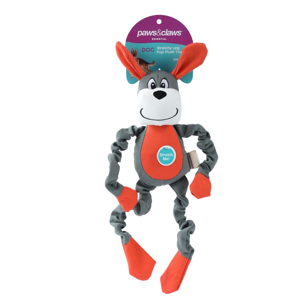 89279-paws-claws-stretchy-leg-pup-plush-toy-40x15x8cm-assorted