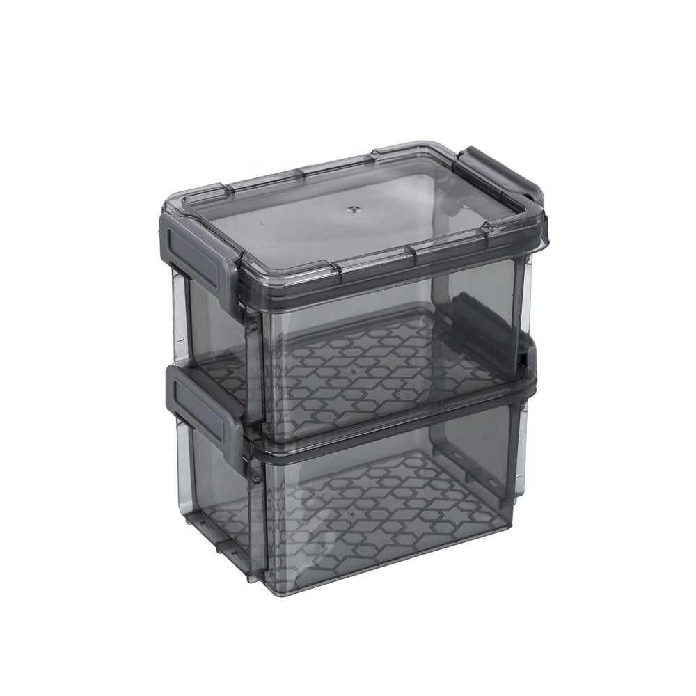 2PK Boxsweden Mini Stacker Box 330Ml Charcoal