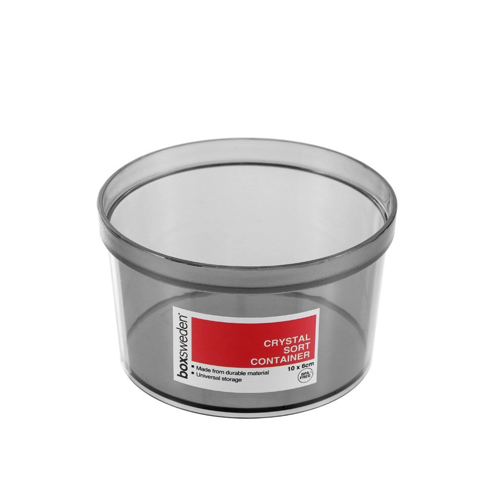 Boxsweden Crystal Sort Container Round 10X6cm Assorted