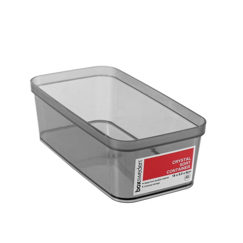 Boxsweden Crystal Sort Container 18X9.5X6cm Assorted