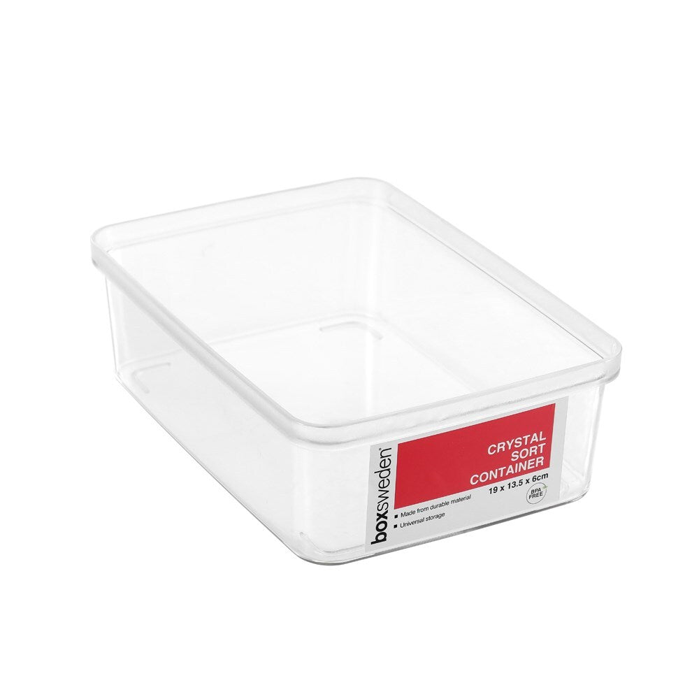 Boxsweden Crystal Sort Container 19X13.5X6cm Assorted