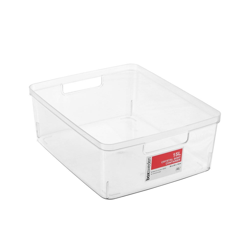 Boxsweden Crystal Sort Container 15L Assorted 35X29X13cm