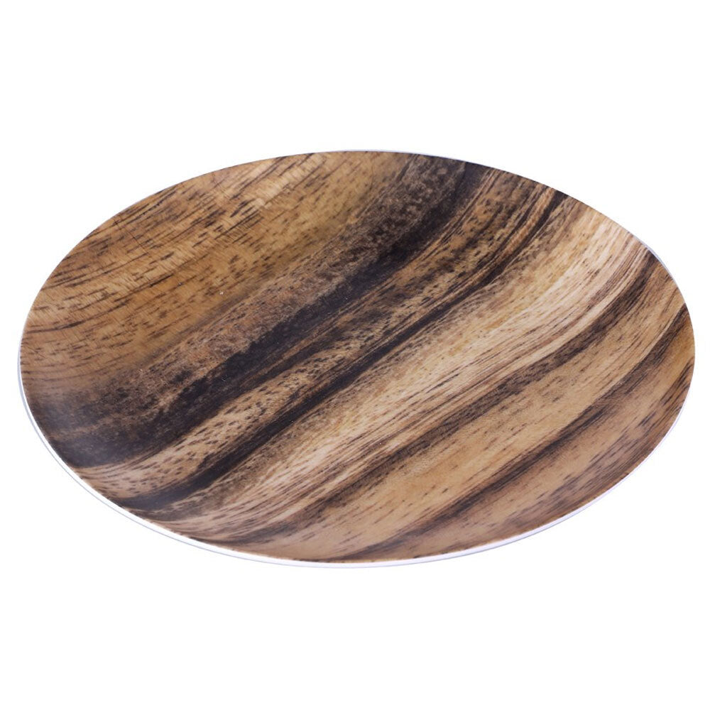 Lemon & Lime Matte Melamine Side Plate 20cm Endwood Grain